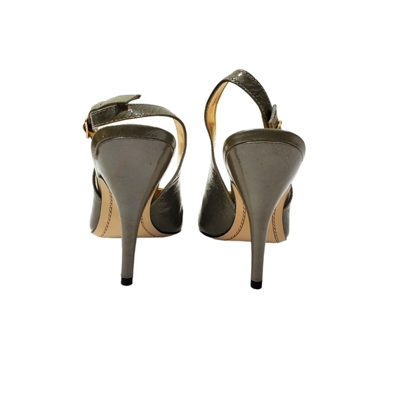 Enzo Angiolini Women's Slingback Heel Leather Pump in Pewter New 7 - Picture 5 of 5